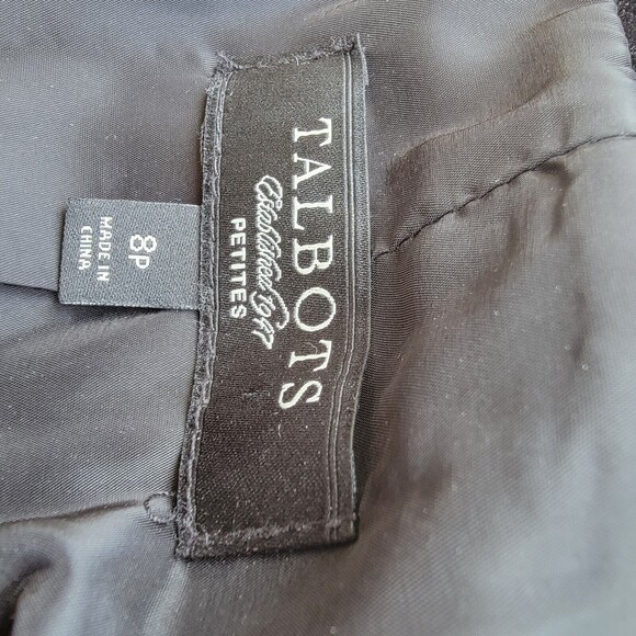 Talbots Black Faux Suede Button Blazer Jacket Women's Size 8p - Picture 3 of 4
